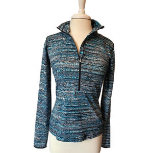 Nike Pro Womens Med Dri Fit 1/2 Zip Athletic Pullover Performance Active Workout